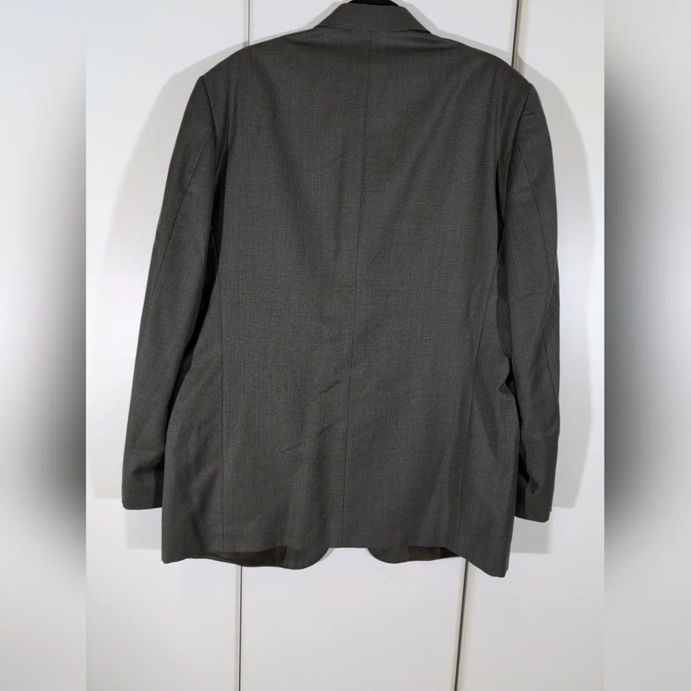 Pronto Uomo Mens Sz 44 LN Gray Green Wool 4 Button Blazer Suit Jacket Coat